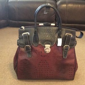 Faux alligator leather laptop case